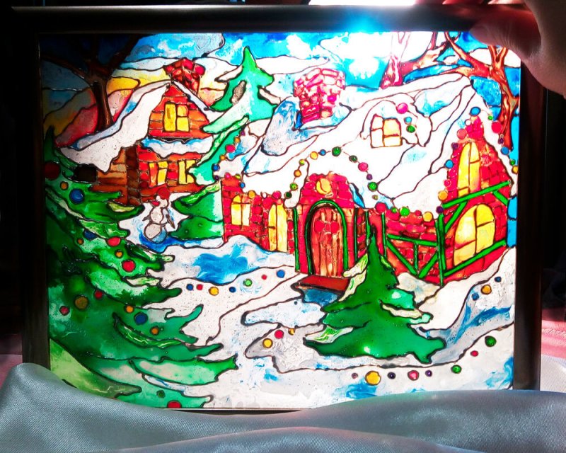 Новогодний витраж