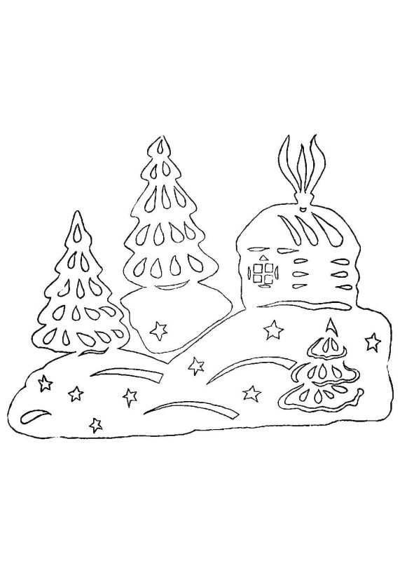 Шаблоны для украшения окон на новый год