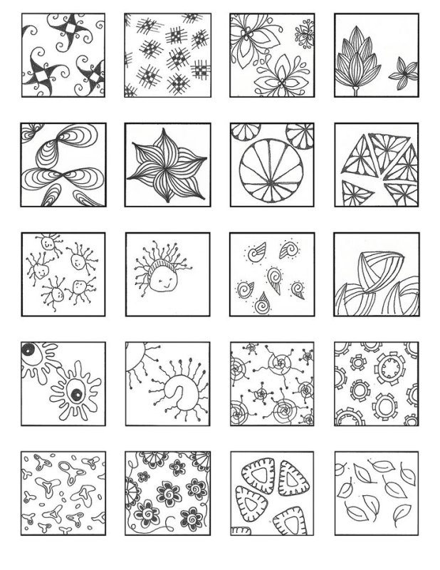 Маленькие рисунки в квадрате