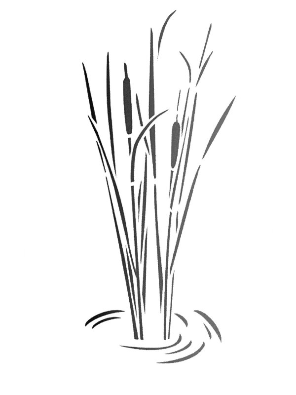 Трафарет камыш