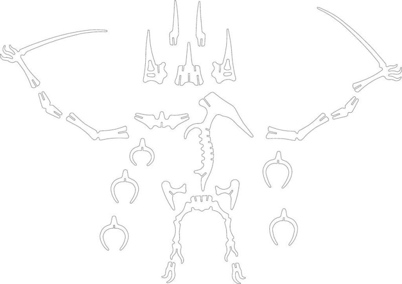 Скелет динозавра схема