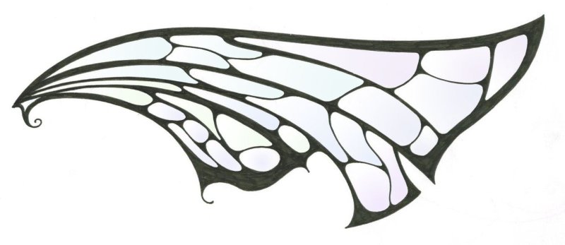 Крыло бабочки трафарет