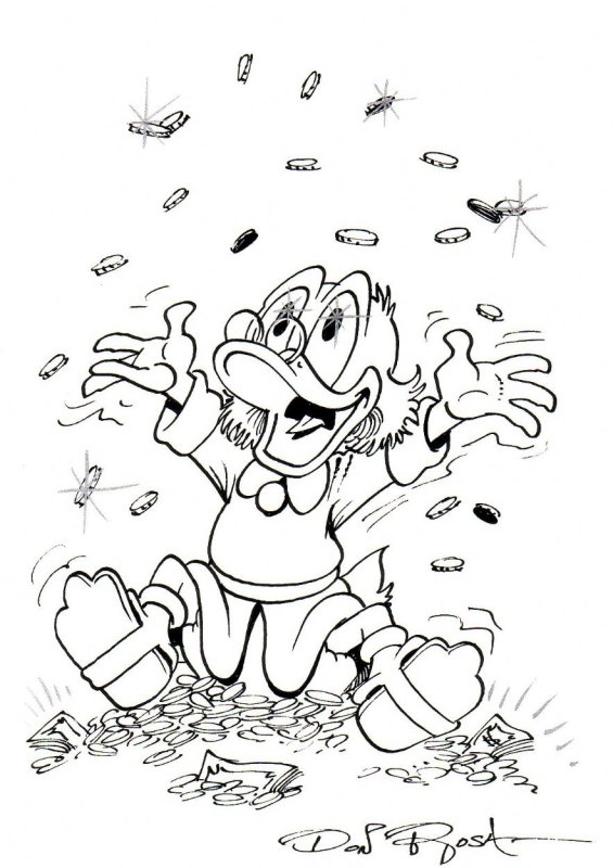 Скрудж макдак раскраска