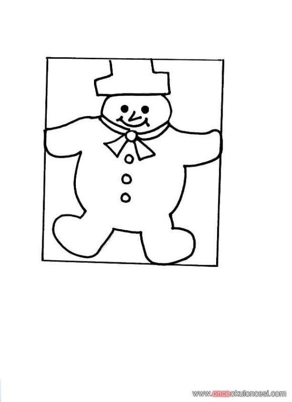 Снеговик для гирлянды шаблон