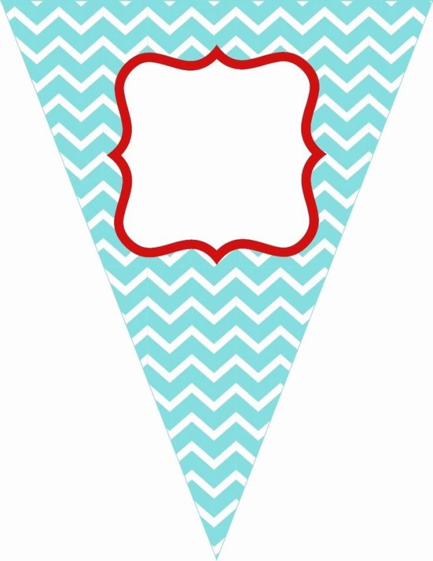 Трафарет флажка для гирлянды