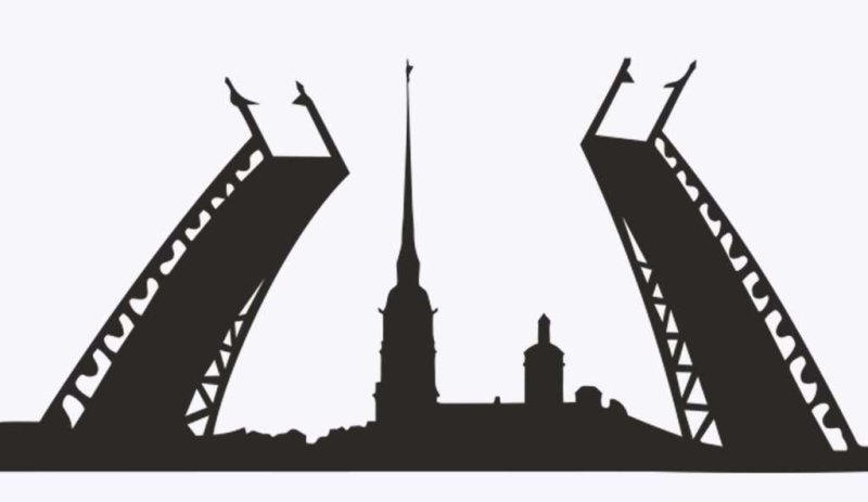 Разводной мост СПБ вектор