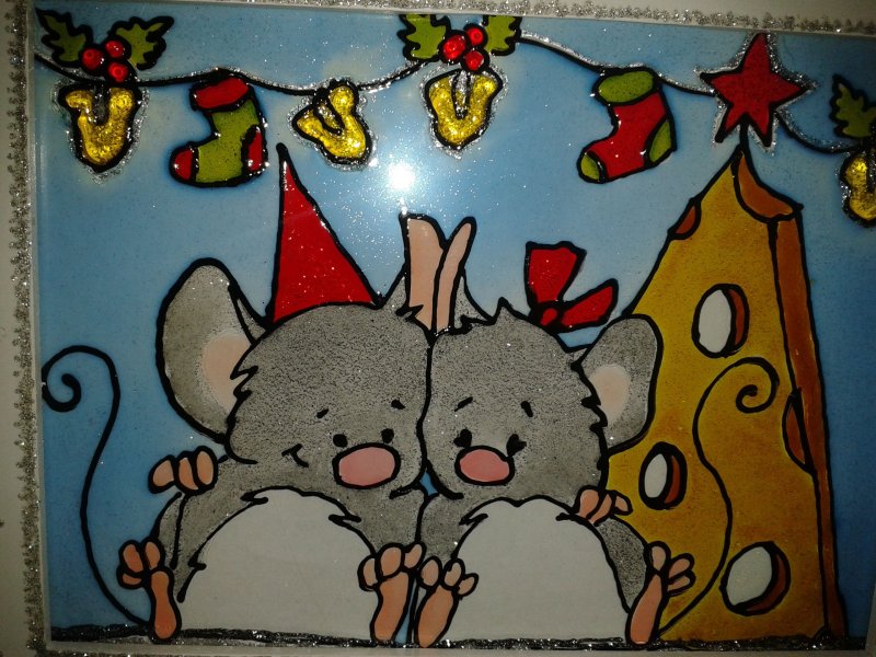 Новогодний витраж