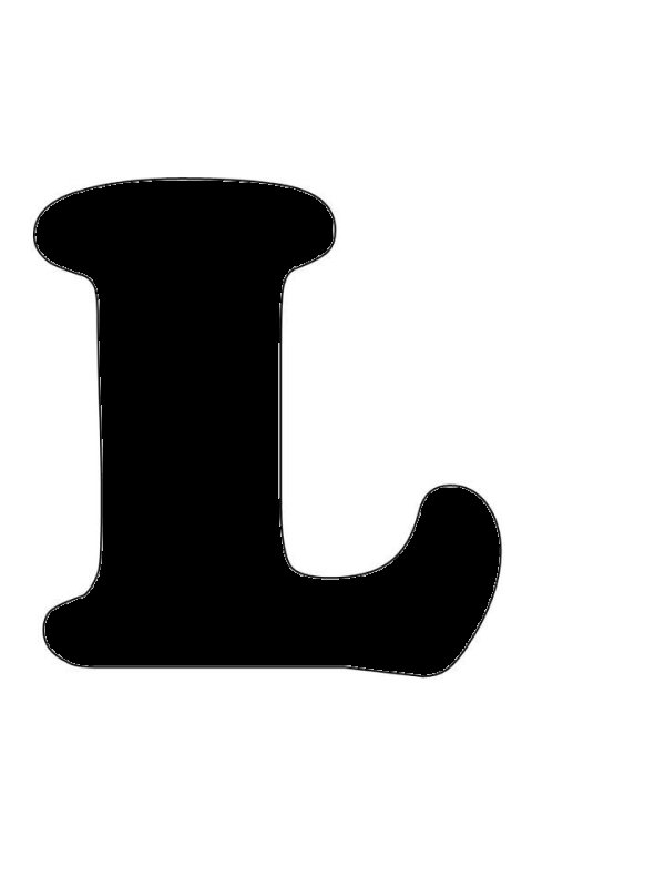 Буква г трафарет