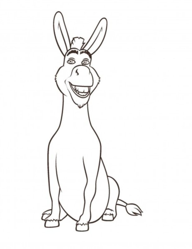 Осел из Шрека карандашом