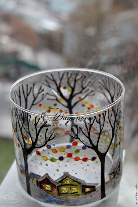 Витражная роспись кружки