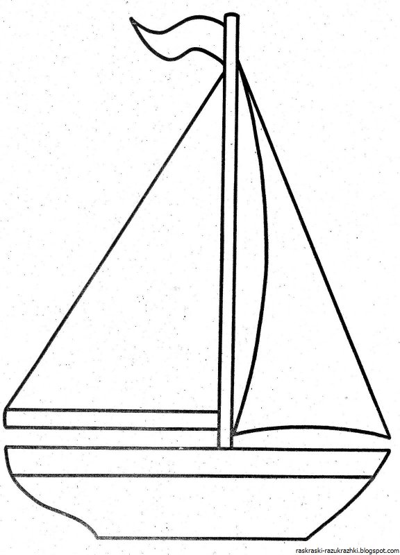 Кораблик раскраска для малышей