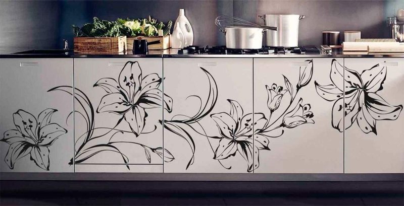 Ручная роспись на кухне