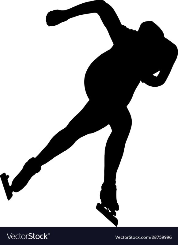 Конькобежец силуэт