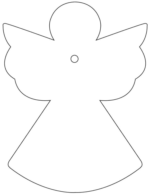Шаблон ангелочка из бумаги