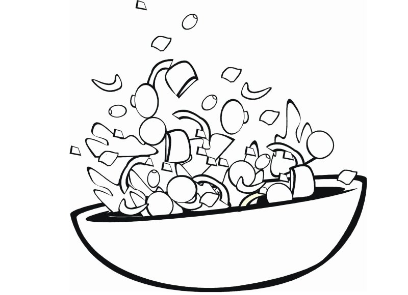 Салат раскраска