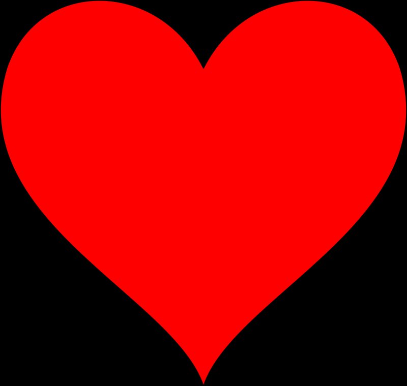 С красным сердцем