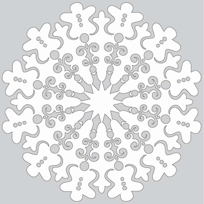 Снежинки круглые