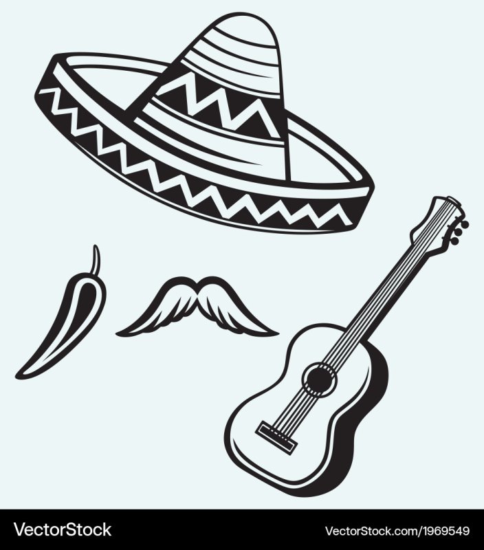 Сомбреро рисование