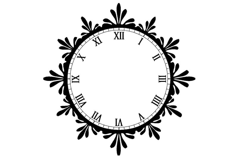 Круглый циферблат часов
