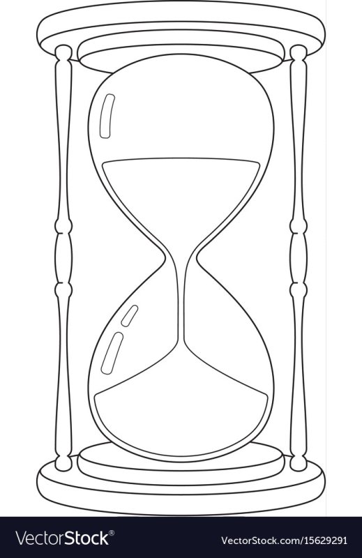 Песочные часы трафарет