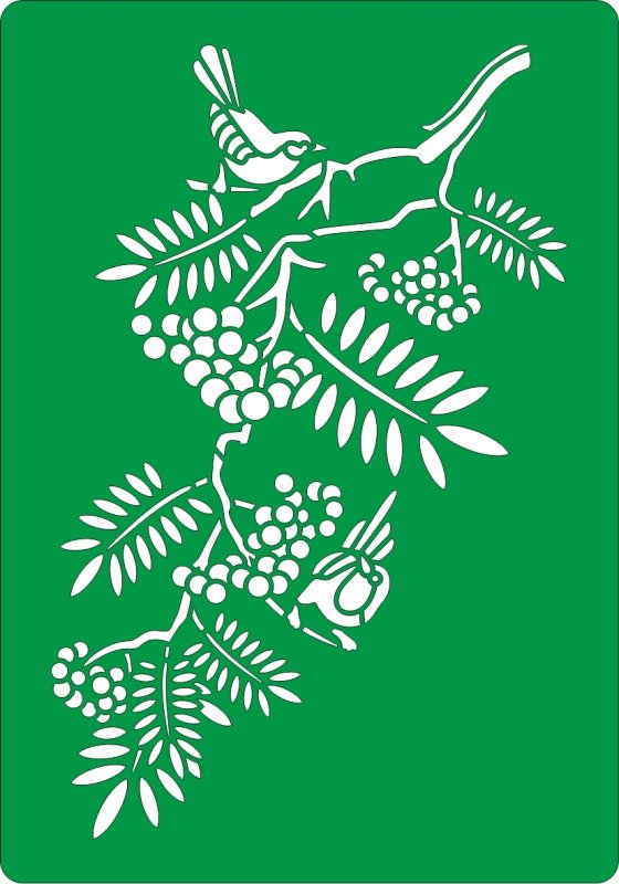 Трафареты веточки