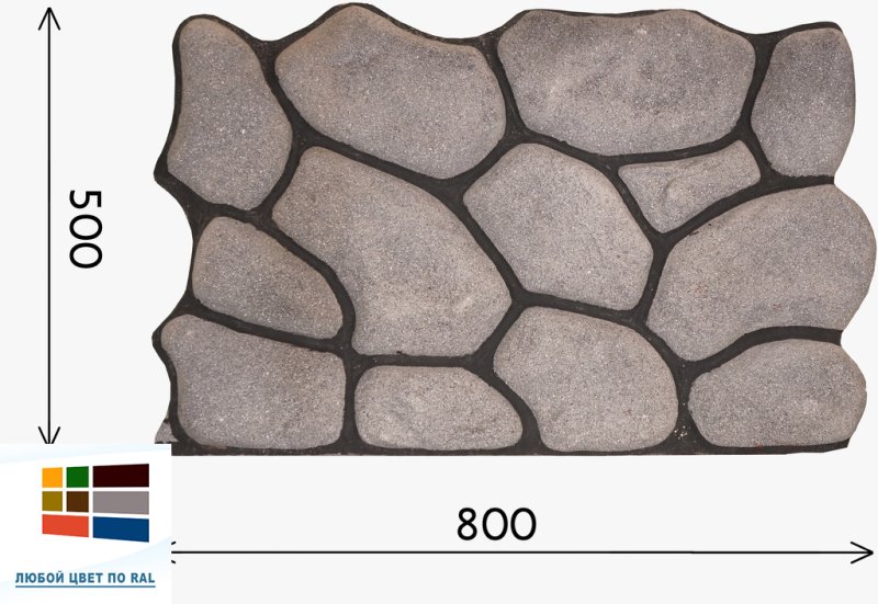 Трафарет под камень для цоколя