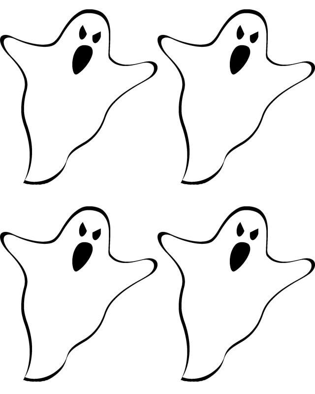Шаблон привидения на Хэллоуин