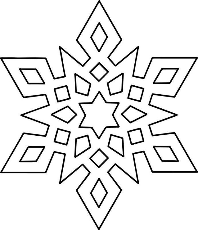 Новогодние снежинки трафареты