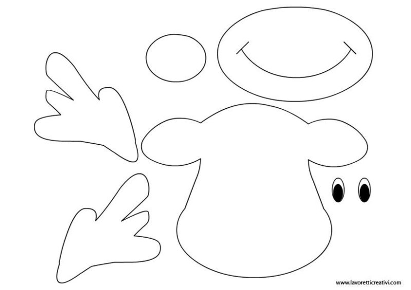 Олень из фетра выкройка