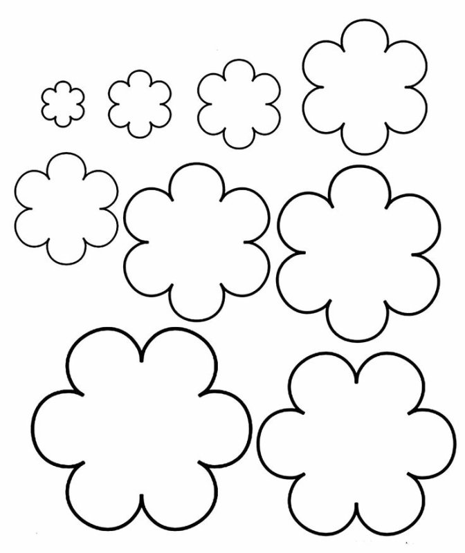 Лекала цветов из бумаги