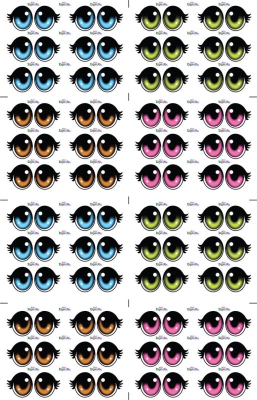 Глазки для поделок овальные