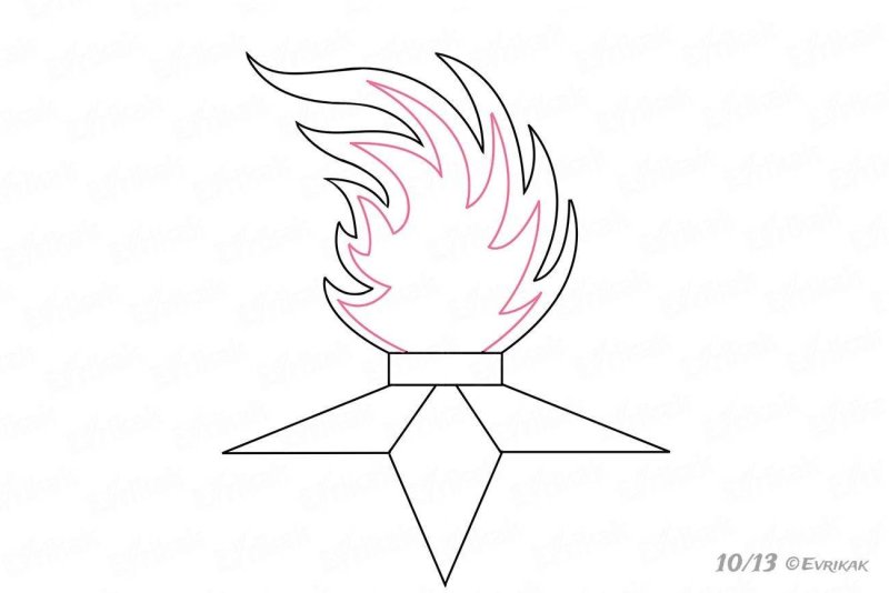 Вечный огонь рисование поэтапность