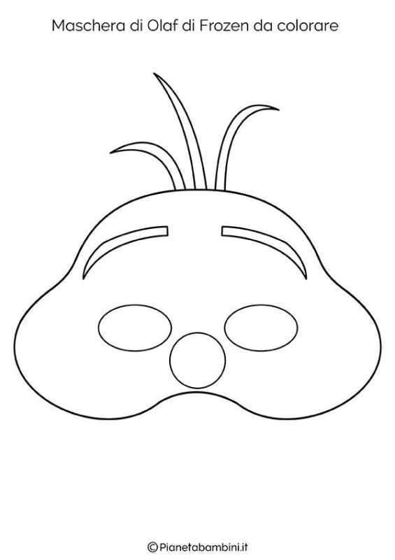 Маска Снеговик для малышей