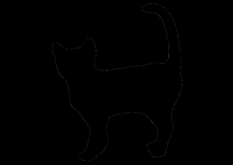 Трафарет котенка для вырезания