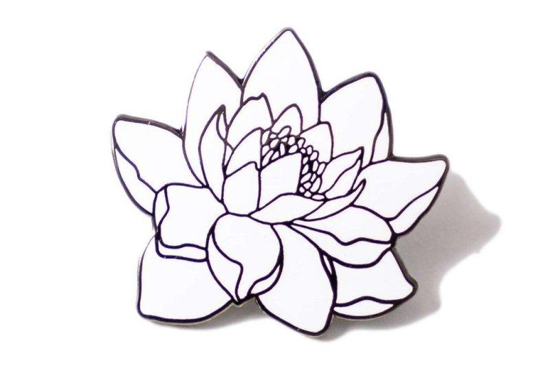 Лотос трафарет
