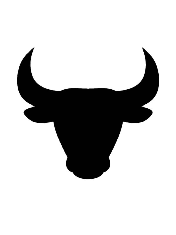 Силуэт головы быка