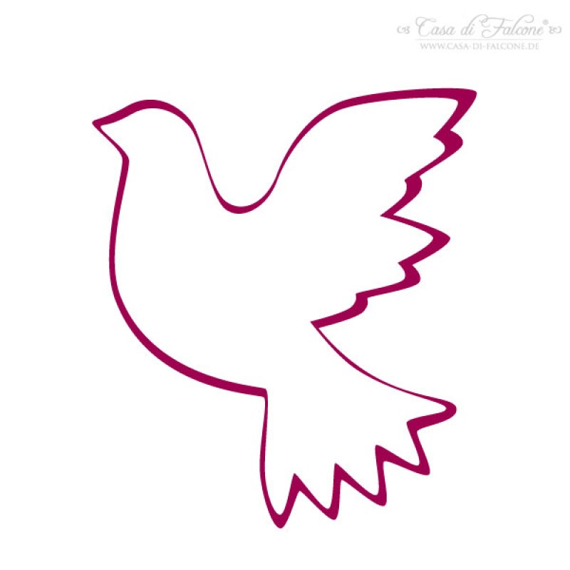 Голубь трафарет