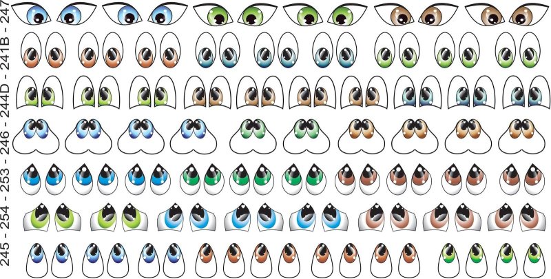 Глазки и ротик для поделок