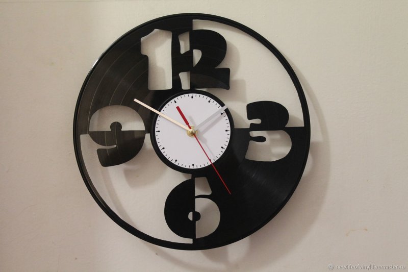 Часы из виниловых пластинок