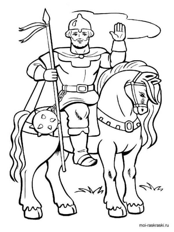 Раскраска "Илья Муромец"