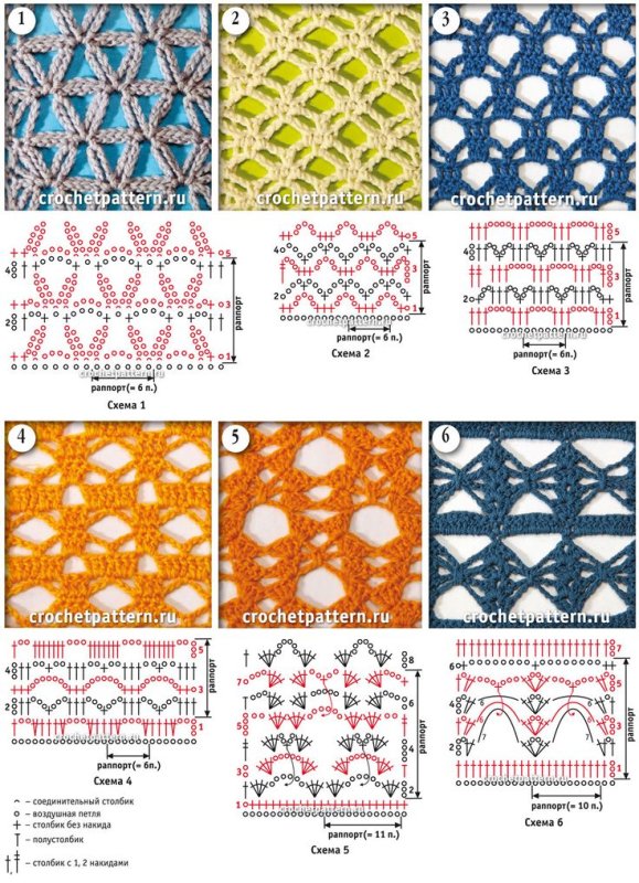 Простая схема вязания крючком для начинающих узор