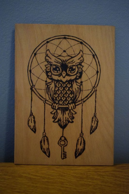 Сова для выжигания по дереву