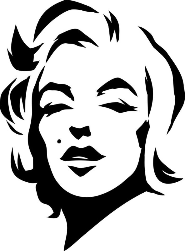 Мерлин Монро портрет силуэтом