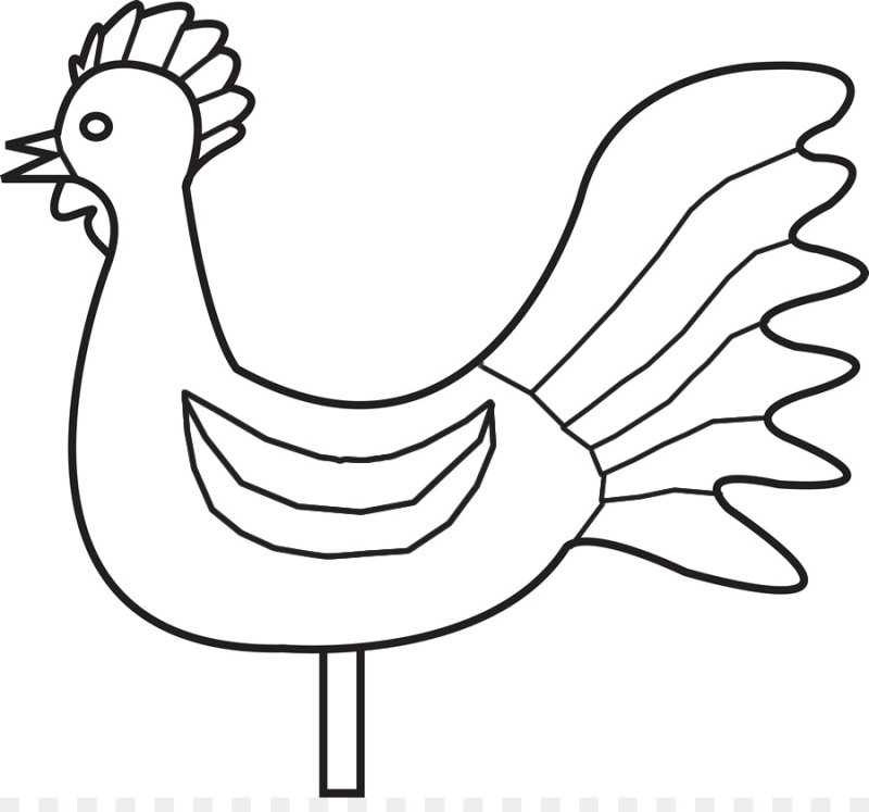 Петушок раскраска для малышей