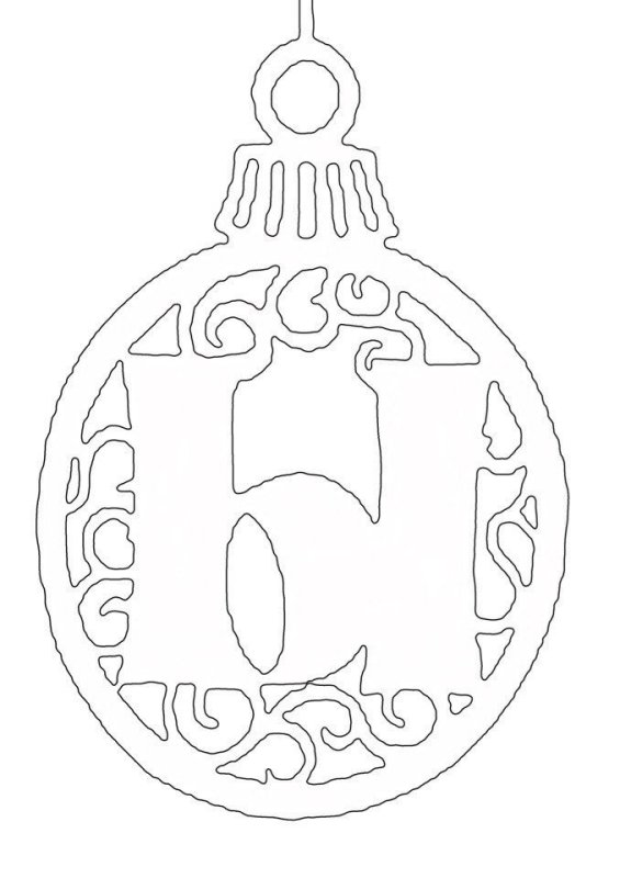 Новогодние шары с буквами на окна