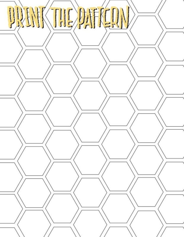 Медовые соты трафарет