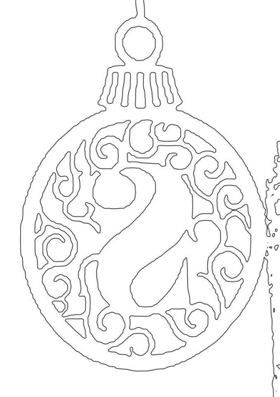 Новогодние шары трафареты на окна