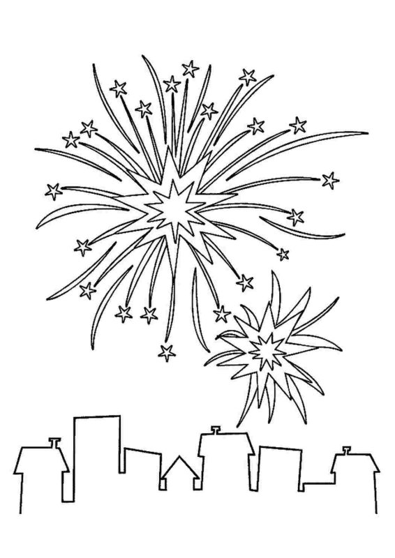 Салют трафарет