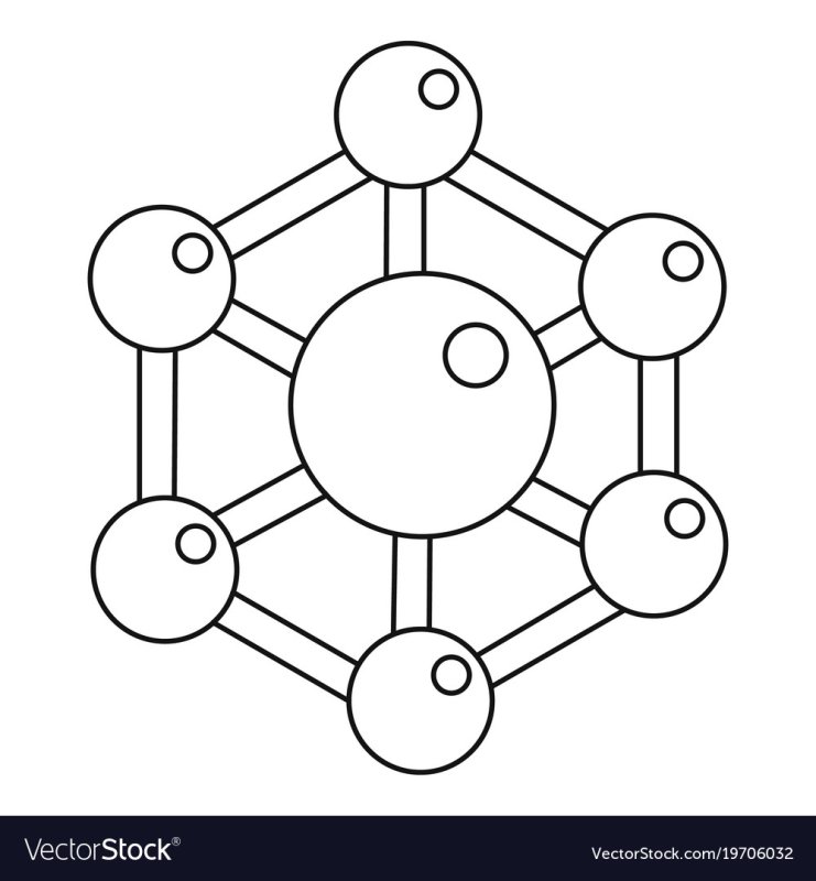 Атом раскраска