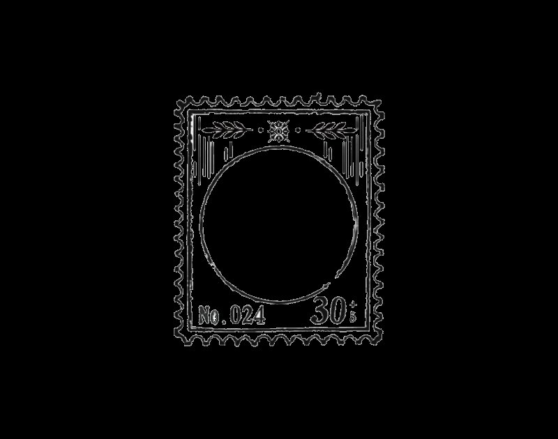 Трафарет почтовой марки